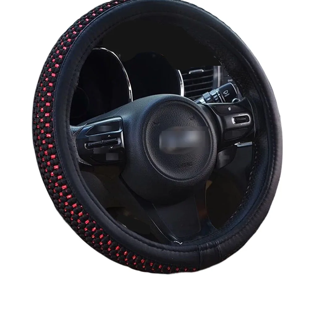 

Ice Silk Steering Wheel Cover Car Accessory Sports Wind Anti-Skid Universal In Four Seasons Automobile Interior Trim