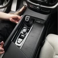 car styling for volvo xc60 s60 v60 center control gear panel decoration suedeleather car sticker protection panel