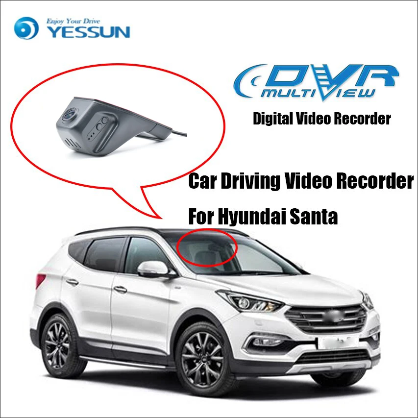 

YESSUN Car DVR Driving Video Recorder For Hyundai Santa - Front Dash Camera Not Rear Back Camera HD 1080P