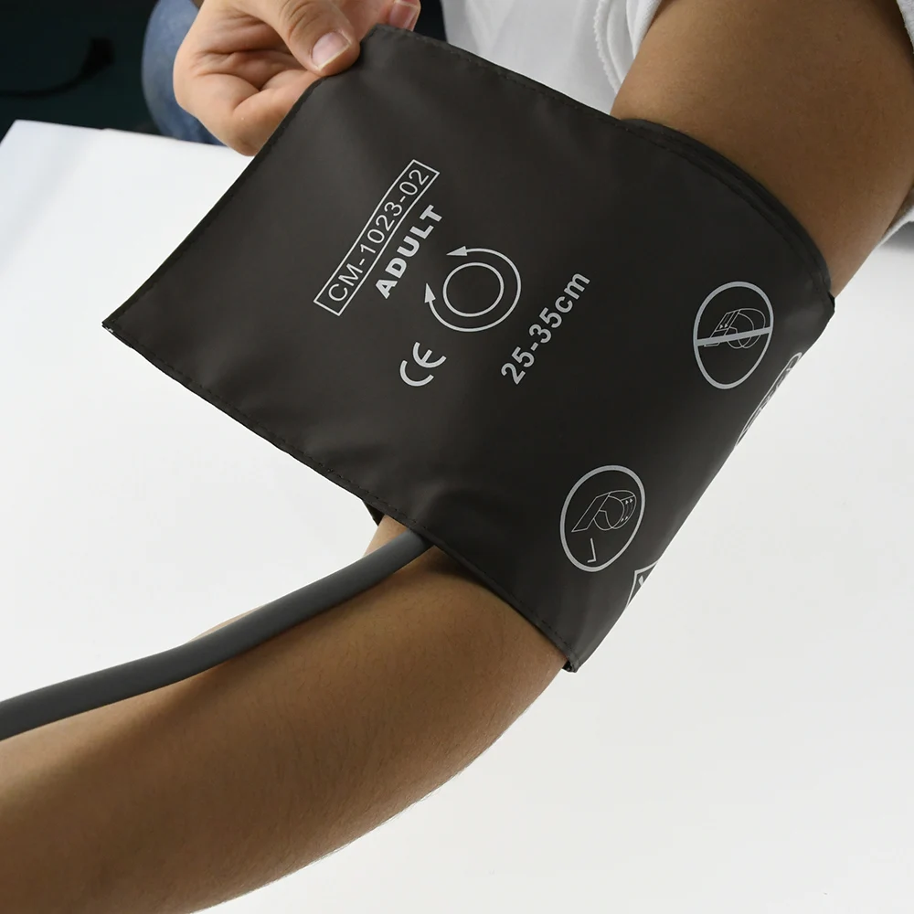Arm Circumference 33-47cm Reusable Blood Pressure Cuff, Single Tube NIBP Cuff With Bladder(CM-1024S-02)