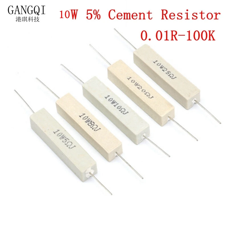 

10PCS 10W 5% Cement Resistor Power Resistance 0.1R 0.33R 5R 10R 0.22 0.47 0.5 1 2 3 5 10 20 30 36R 100 1K 2K 3K 5.6K 10K Ohm