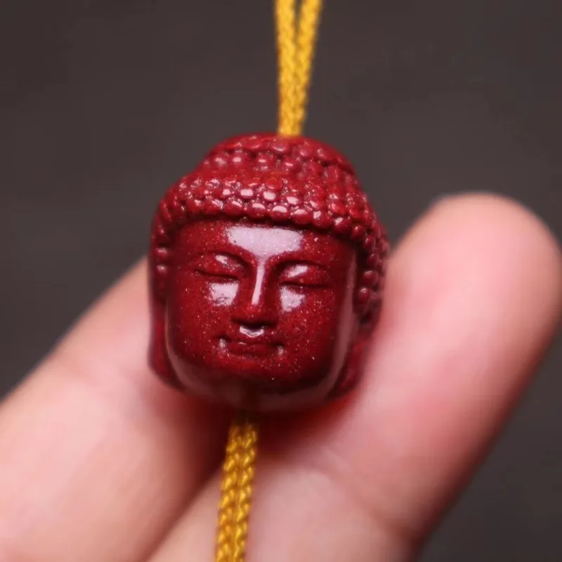 

Хрустальная статуэтка "Циннабар как голова Будды и задняя облака с бусинами"