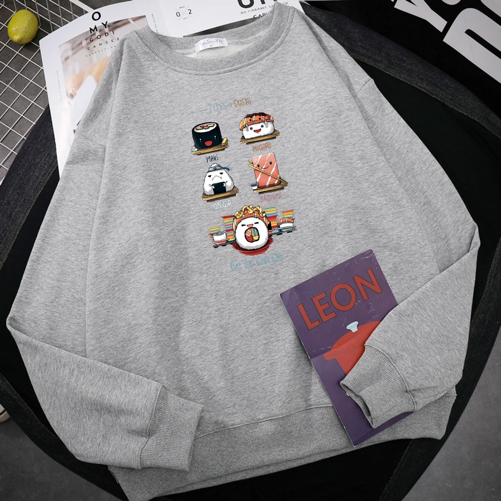 

Maki Nigiri Onigi Sashimi All You Can Eat Print Men Sweatshirt Loose S-XXL Hoody Fashion Quality Hoodies Autumn Casual Tops