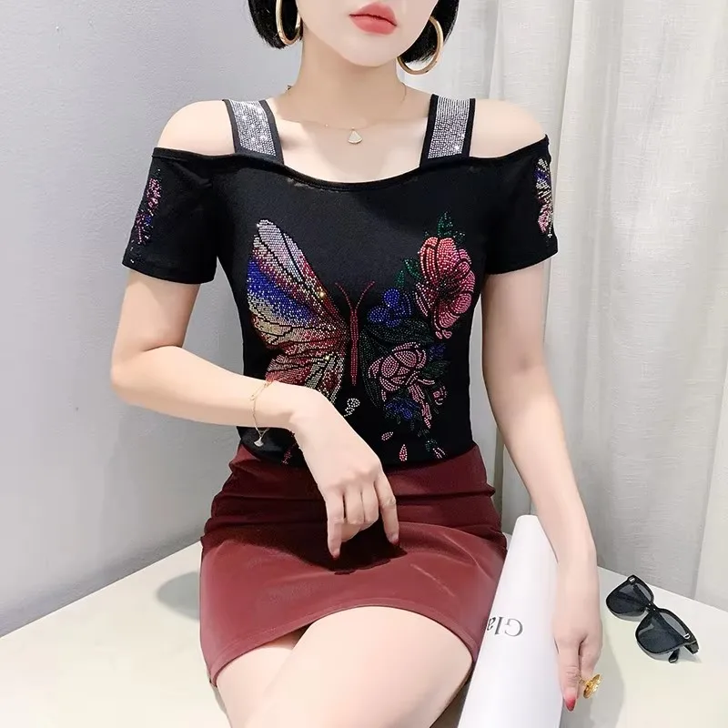 Летняя европейская одежда футболка женские новые топы с короткими рукавами