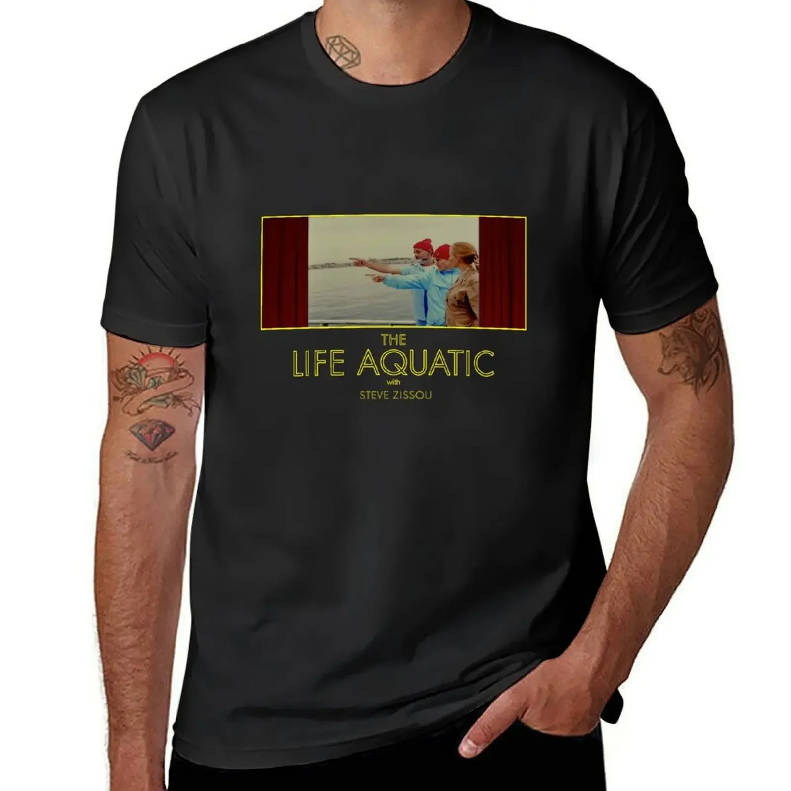 Футболка Life Aquatic со Steve Zissou летние топы футболка с аниме незаменимая на заказ