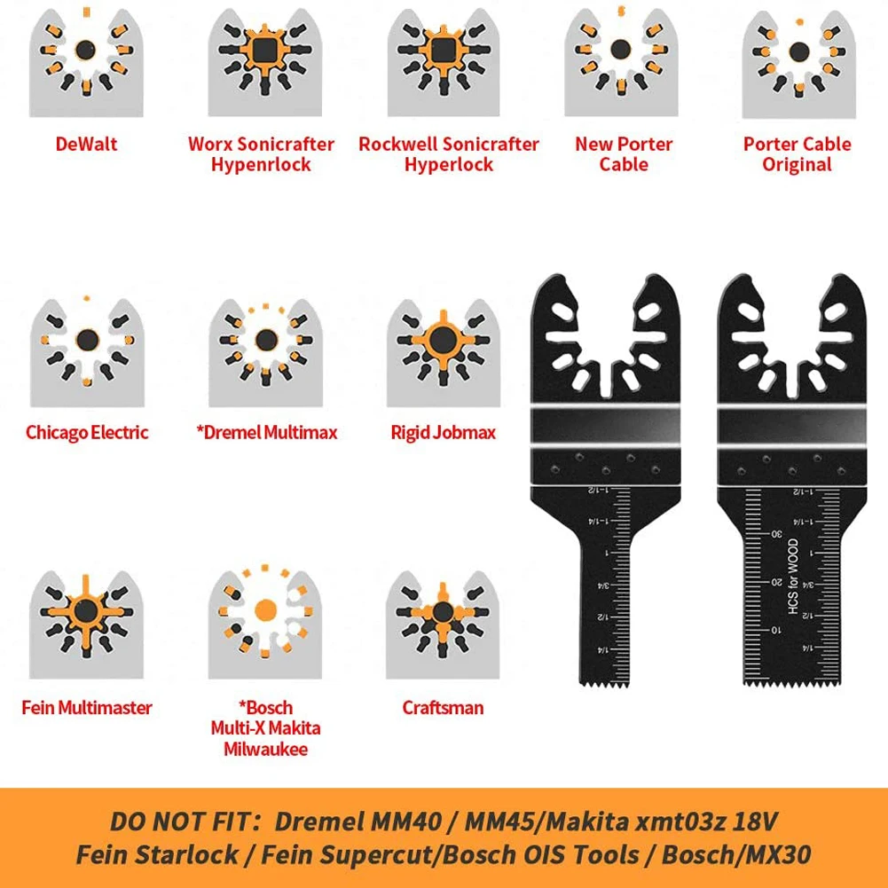 81Pcs Quick Change Oscillating Multi Tool Saw Blade For Fein Black&Decker Bosch Chicago Roybi Milwaukee Makita Craftsman Dewalt images - 4