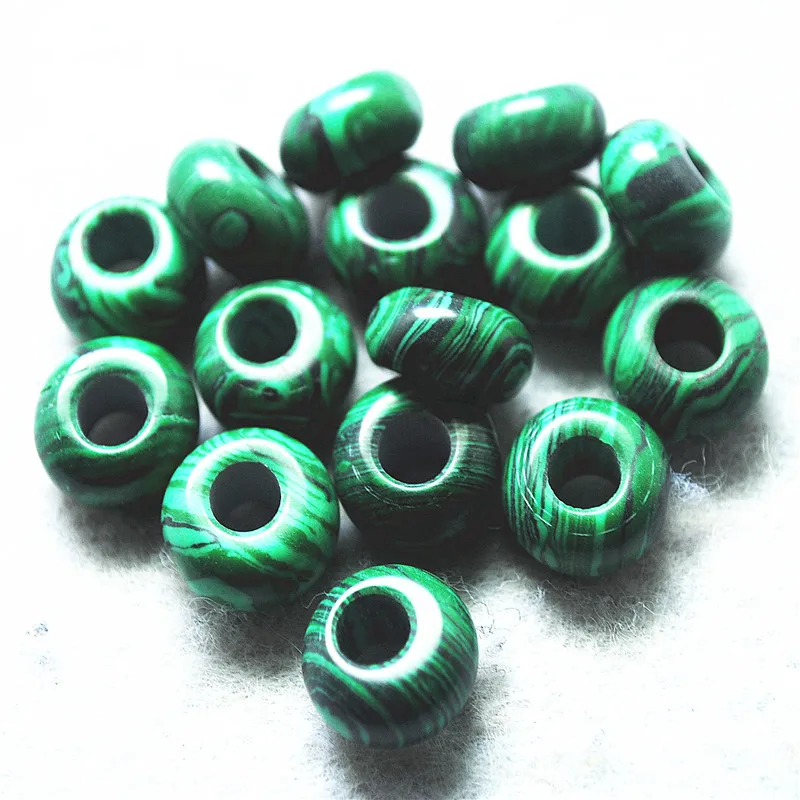 10 шт. женские бусины из бирюзы и агата 7 х14 мм