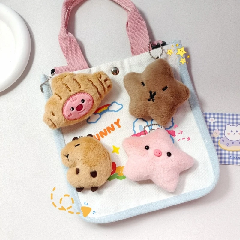 95AB креативные брелоки в форме капибары свиньи/звезды/бобра брелок для ключей с