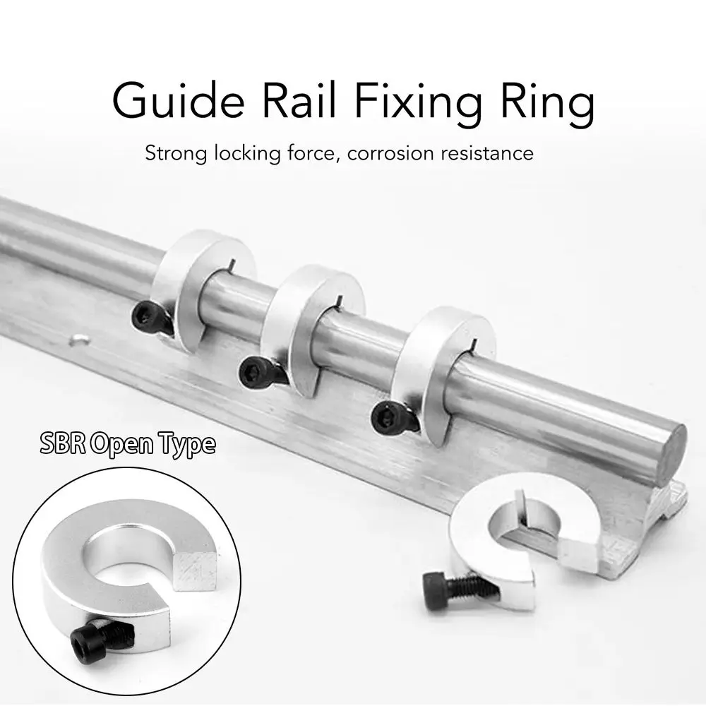 1 шт. SBR16/20/25/30/35/40 фиксированное стопорное концевое кольцо из алюминиевого сплава, оптическая ось, линейная направляющая, воротник вала с крепежными винтами