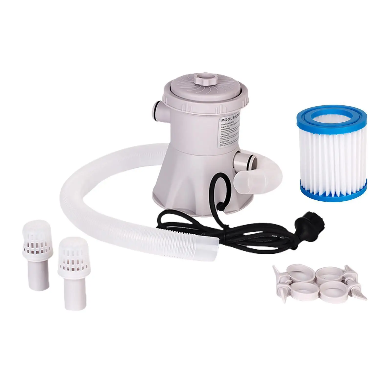 

300GPH Above Ground Swimming Pool Electric Filter Pump Cleaning Tool US Type