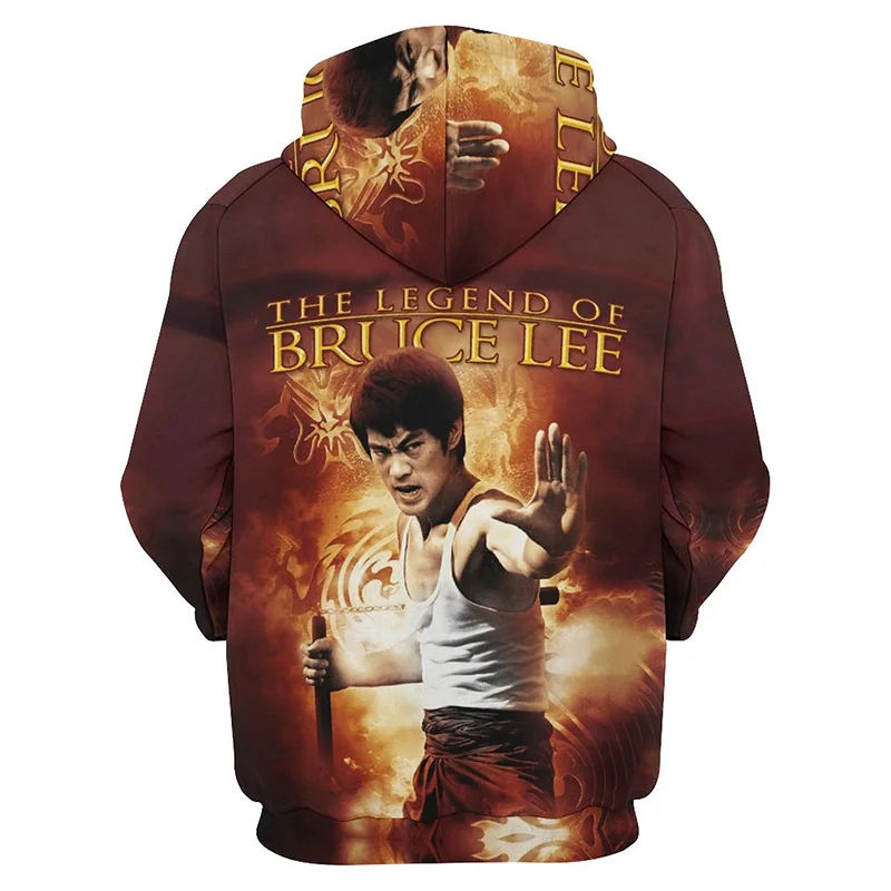 

Bruce Lee Graphic Hoodie Men Clothing 3D Chinese Kung Fu Printed New in Hoodies Women Harajuku Fashion y2k Pullover Hooded Hoody