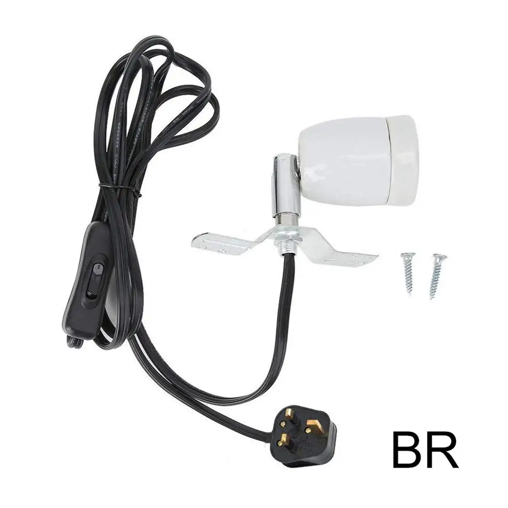 

Reptile Pet Heating Lamp With Button Switch Smooth Flexible Safety Light Socket Bulb Holder Household Decorations