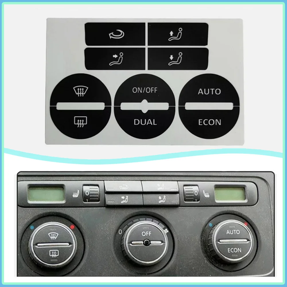 

1 комплект, наклейки для ремонта кнопки кондиционера автомобиля, наклейка на переключатель центральной консоли переменного тока, автомобильные аксессуары для VW GOLF MK5/Passat 04-08