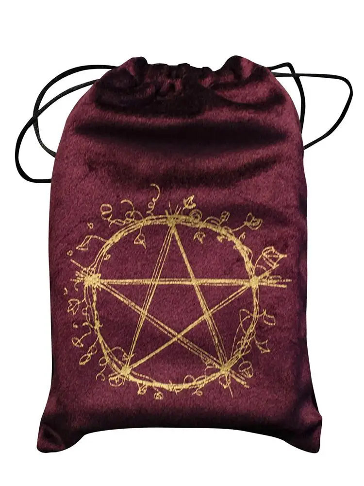 

Velvet Pentagram Tarot Storage Bag Divination Drawstring Package