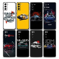 sports car jdm evo drift phone case for samsung galaxy s7 s8 s9 s10e s21 s20 fe plus note 20 ultra 5g soft silicone case funda