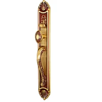 high quality latest brass door rose golden anti thief door lock wooden exterior door knob with lock villa gd gl8911 rg