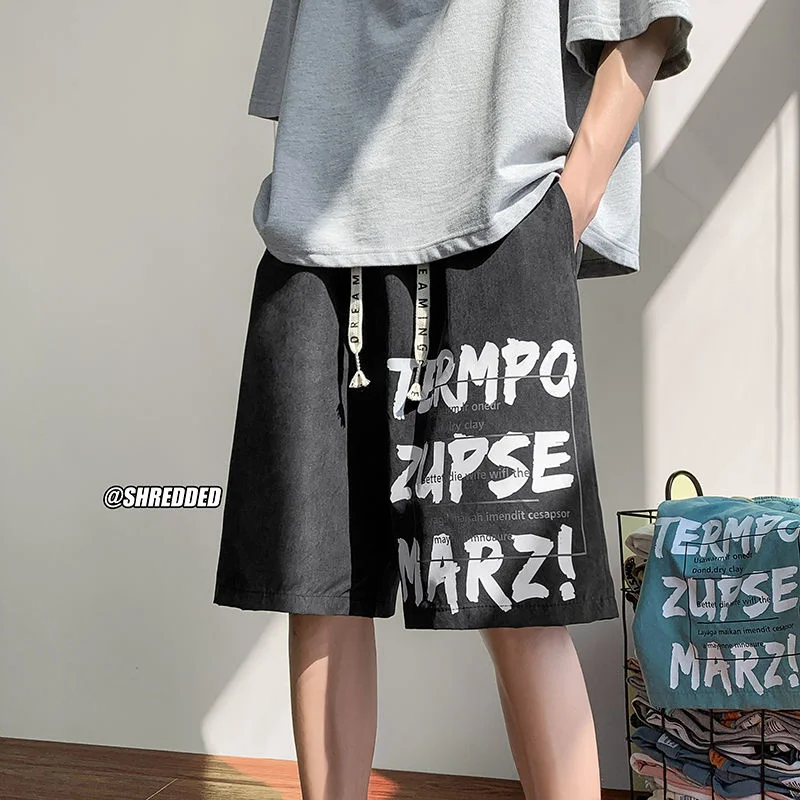 

Privathinker Oversized Men's Letter Shorts Casual Fashion Brand Hiphop Summer Knee Length Pants Harajuku Male Streetwear
