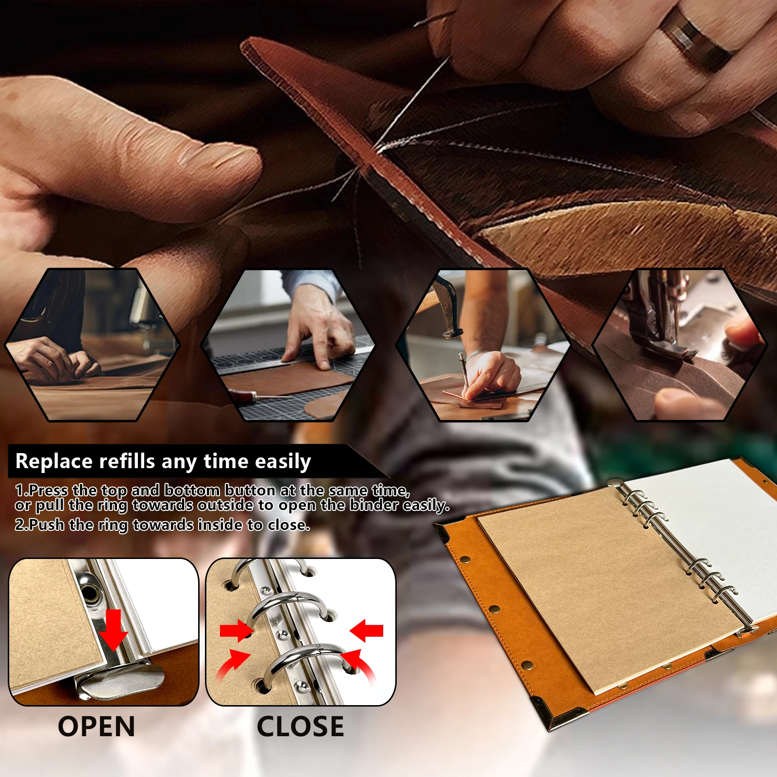 Журнал для мужчин/женщин кожаные журналы в твердом переплете формата A5 письма