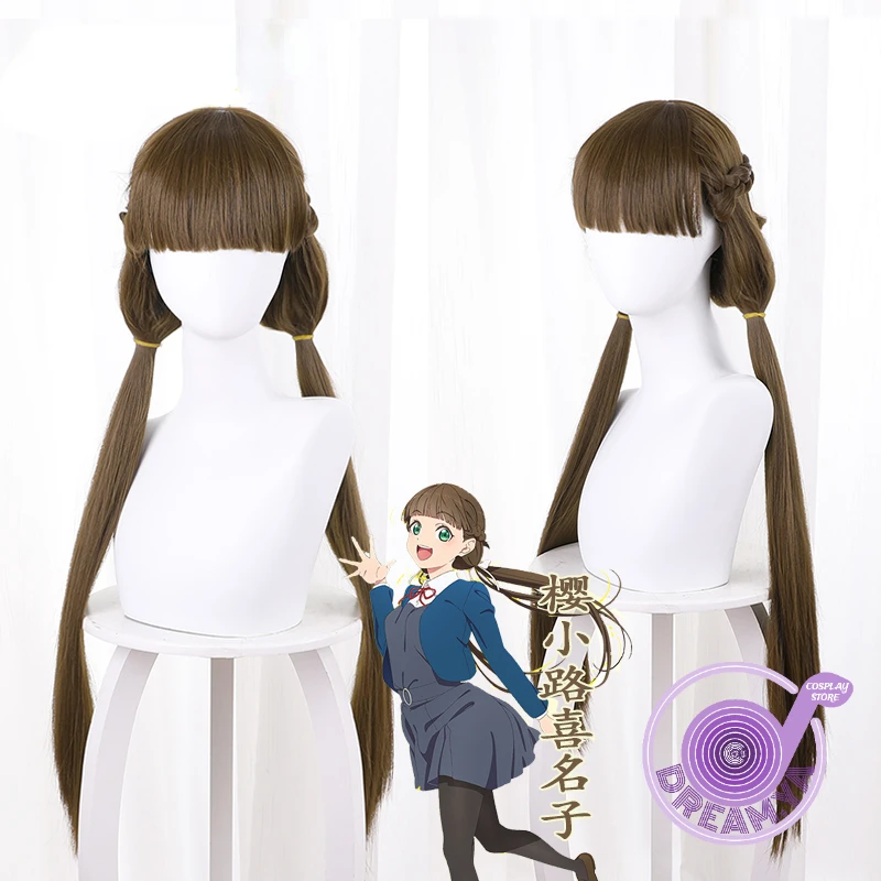 

Sakurakoji Kinako Cosplay Wig Anime Lovelive Super Star Liella Brown Long 80cm Ponytail Synthetic Hair Halloween Party Role Play