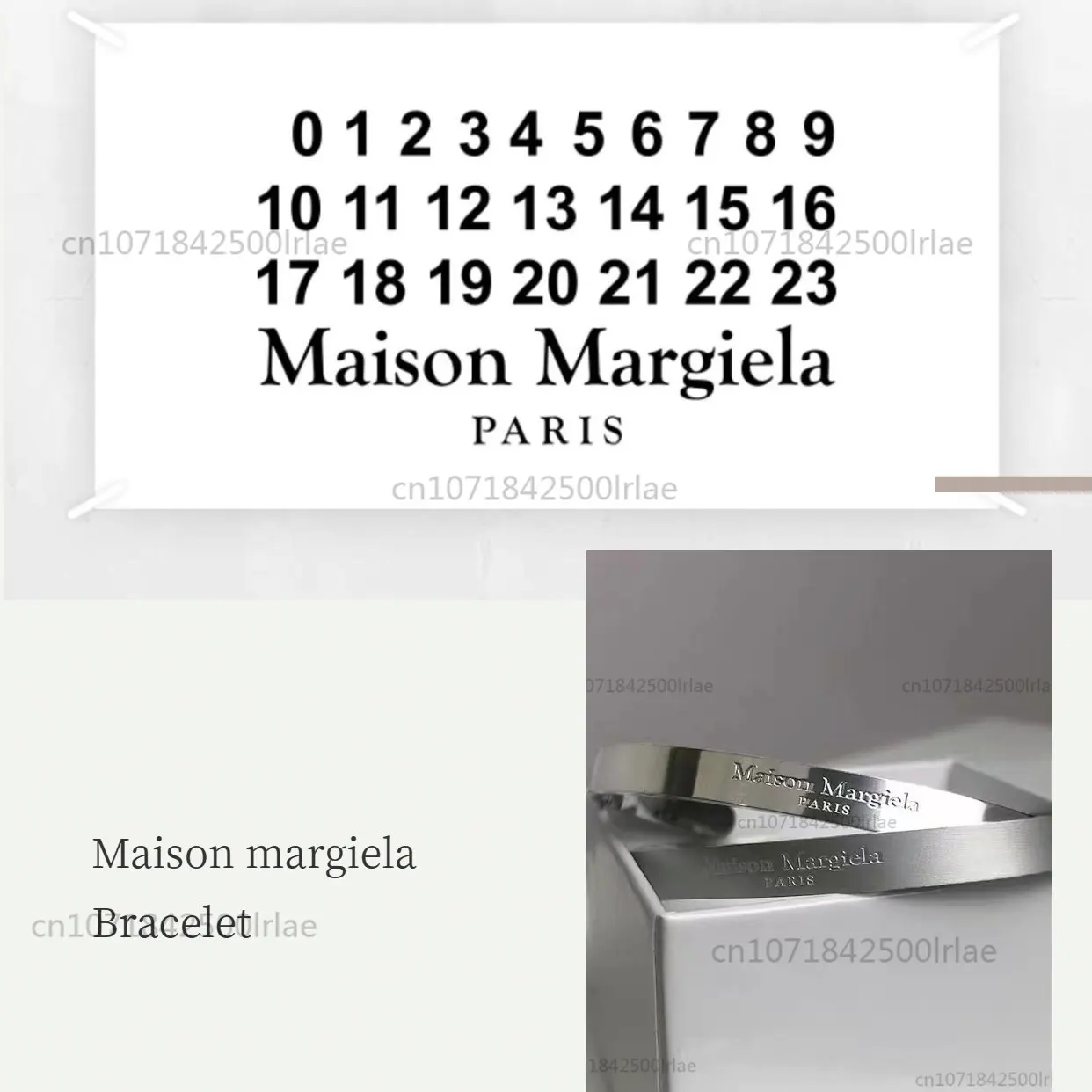 

Maison Margiela Bracelet Fashion MM6 Titanium Steel Classic Letters Design Open-ended Couple Personalized Pulseras Jewelry Joyas