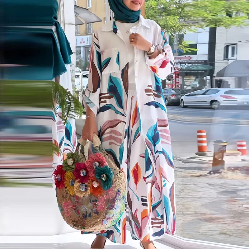 Осенние сексуальные льняные комплекты с принтом для женщин комплект из 2