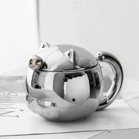 plating cute cat ceramic mug creative design simple with lid and spoon water cup coffee breakfast cup kitchen drinking utensils