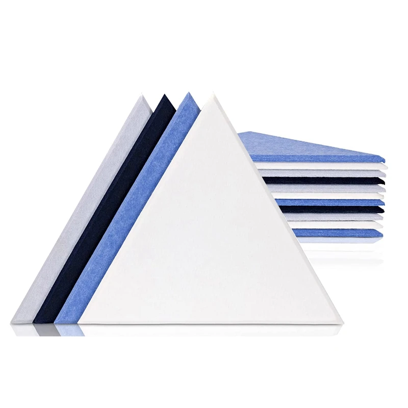 

24 Pack Triangle Acoustic Panels,High Density Sound Proof Panels For Wall, Home, Office & Studio Acoustic Treatment