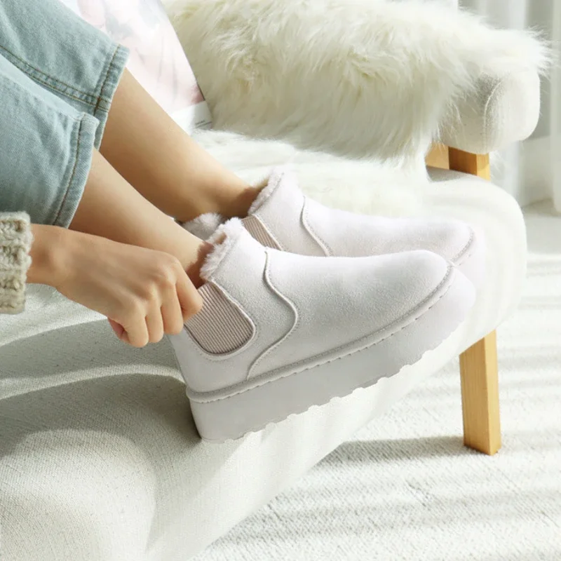 Зимняя женская повседневная обувь. Женская вулканизированная Теплая мягкая