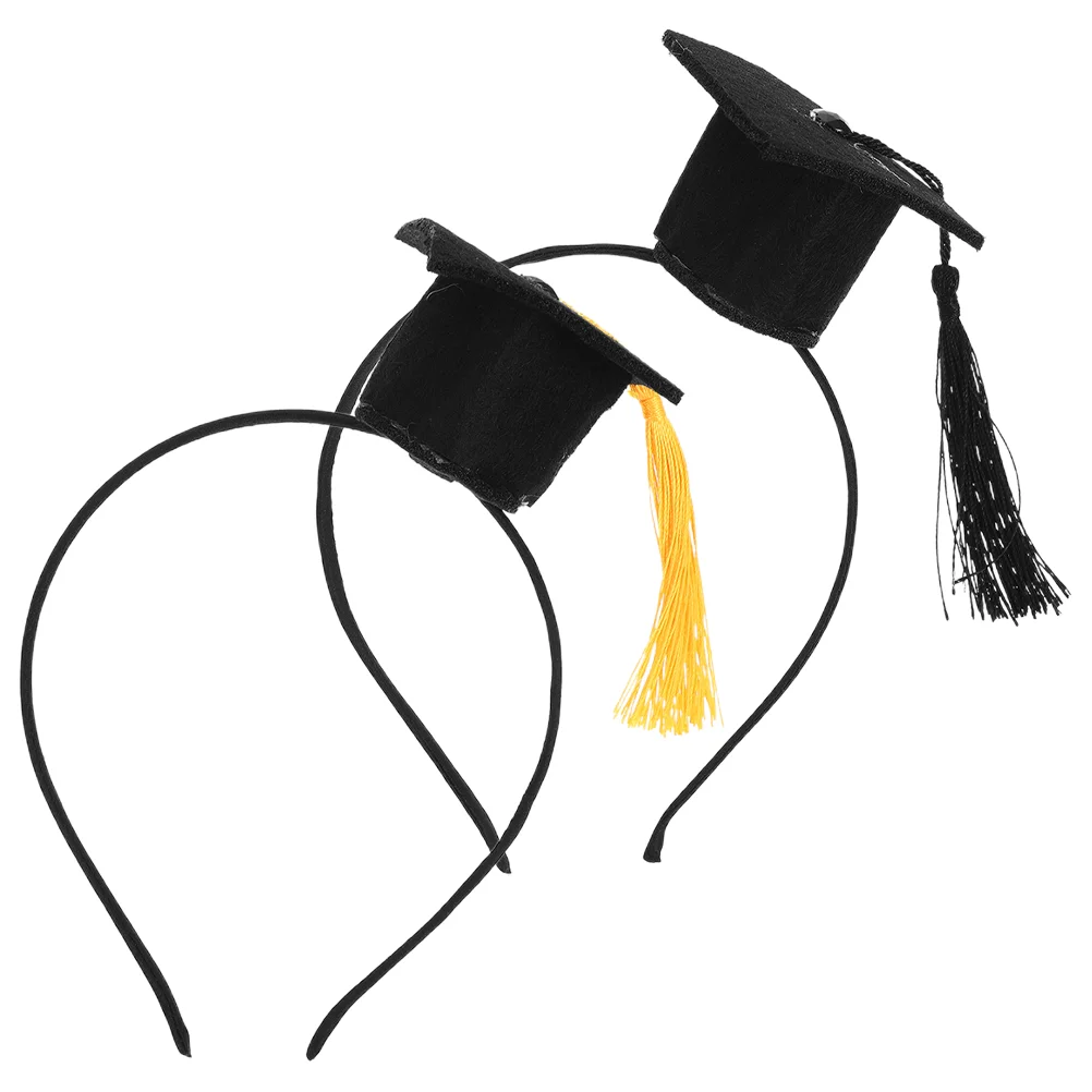 

2 Pcs Headband Hair Supply Festival Accesories Miniture Decoration Graduation Accessories Headdress Elements
