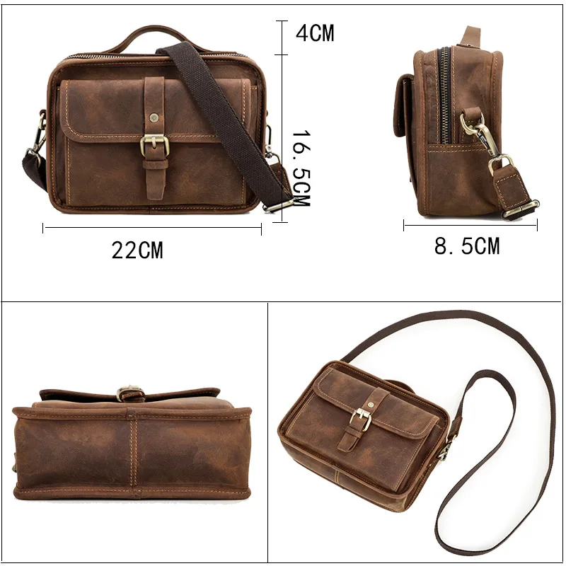 Brand 100% Genuine Leather Men's Shoulder Bags Messenger Bag for Men Crossbody Bags new Small Man Designer Handbag Bolso Male
