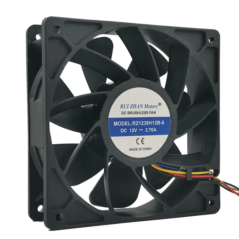 Фото Новый вентилятор Ruizhan Motors 12 см RZ1238H12B-6 DC 12V для шасси S7 S9, 120*120*38 мм №2