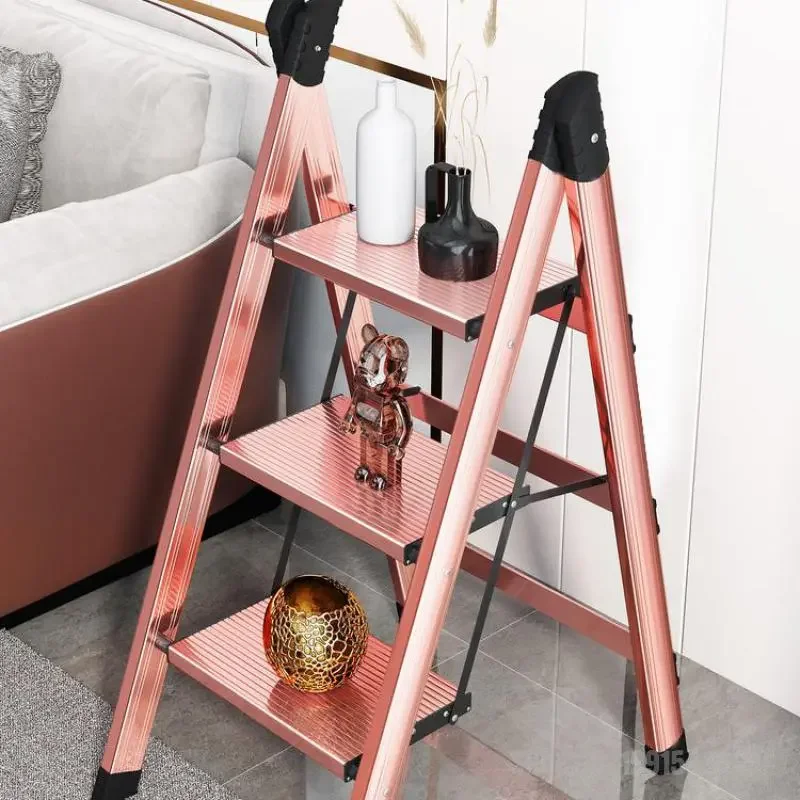 

Складная трехступенчатая мини-лестница из алюминиевого сплава, многофункциональная утолщенная стойка для хранения цветов