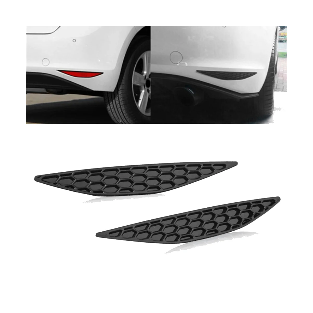 1 пара наклейки для заднего бампера Golf 7 GTI MK7 2014-2018