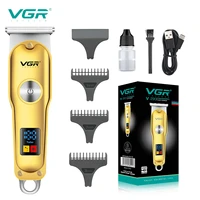 vgr professional electric usb hair clipper mens lcd original t9 full metal beard trimmer hair clipper personal comb v 290