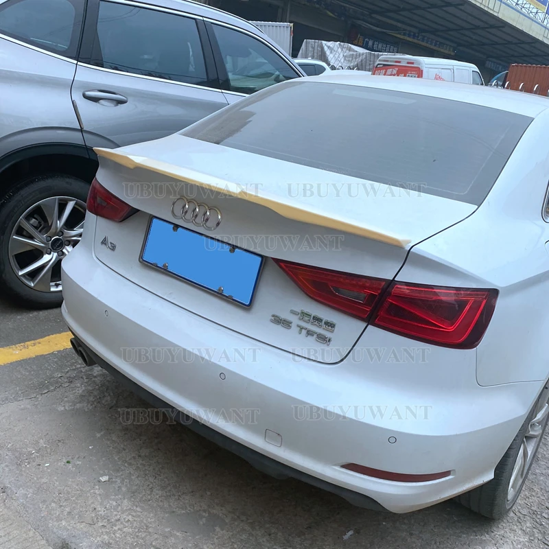 

Спойлер для заднего багажника автомобиля Audi A3 Sedan 2014 2015 2016 2017 2018, глянцевый черный спойлер из АБС-пластика