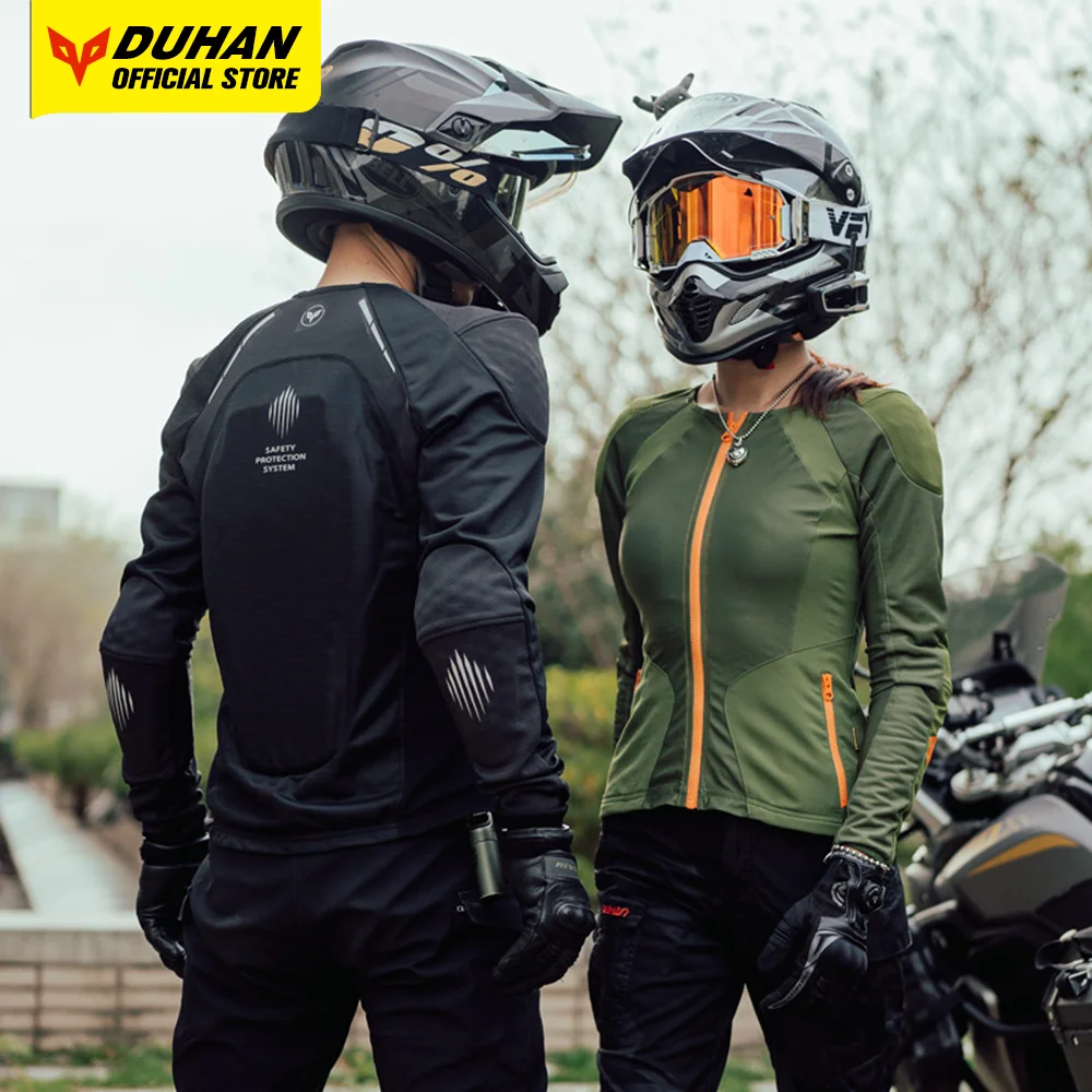 DUHAN-ropa de armadura de flujo de aire para motocicleta, equipo de protección anticaída para Rally, chaqueta transpirable de verano para hombres y mujeres
