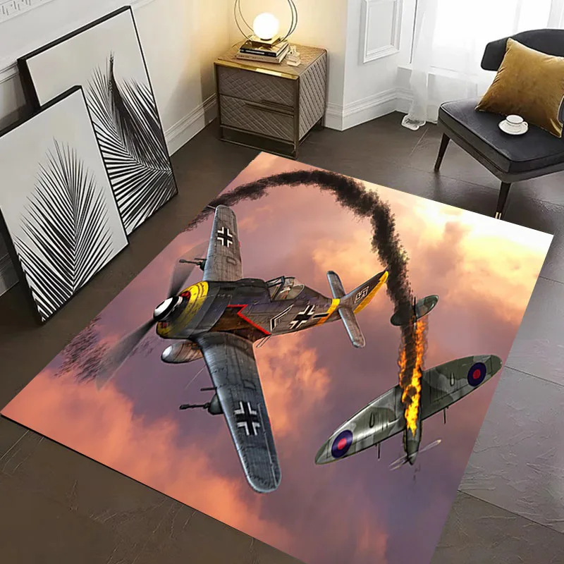 Коврик истребитель с 3D печатью для гостиной спальни прихожей альфобра