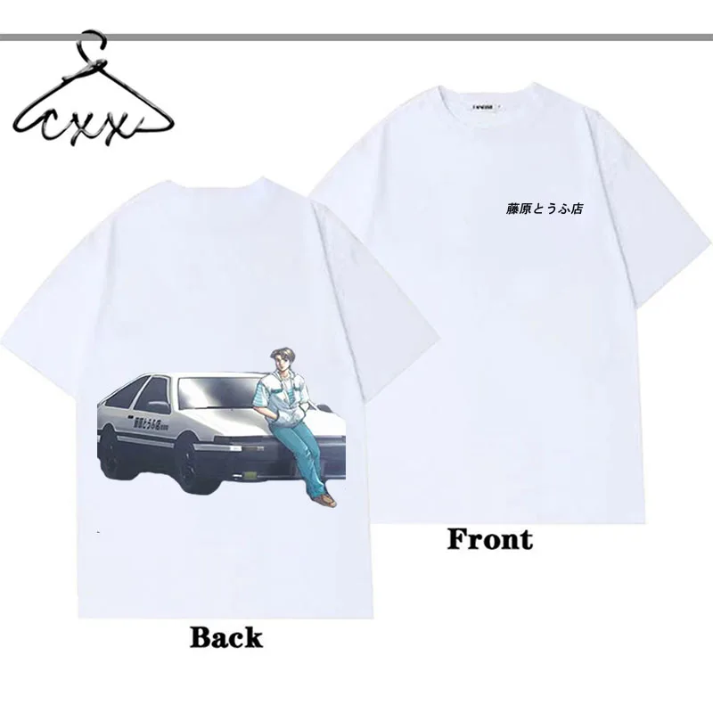 

Japanese Anime Character Elements Related Printed Men's Cotton T-Shirt Oversized Men's Top Tees Fashion Casual Women's Clothes