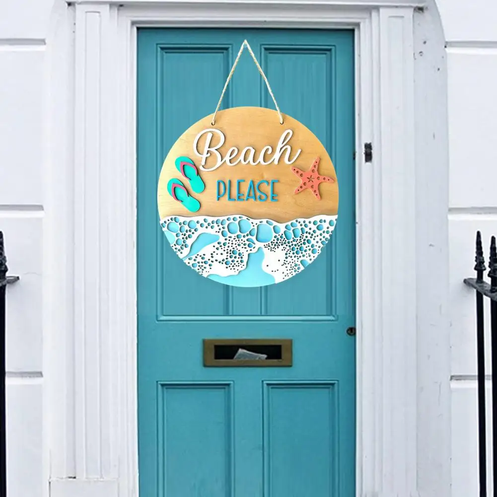 

Funny Door Ornament Handmade Burr-free Wooden Door Welcome Sign Decor Fade-resistant Welcome Pendant Festival Supply
