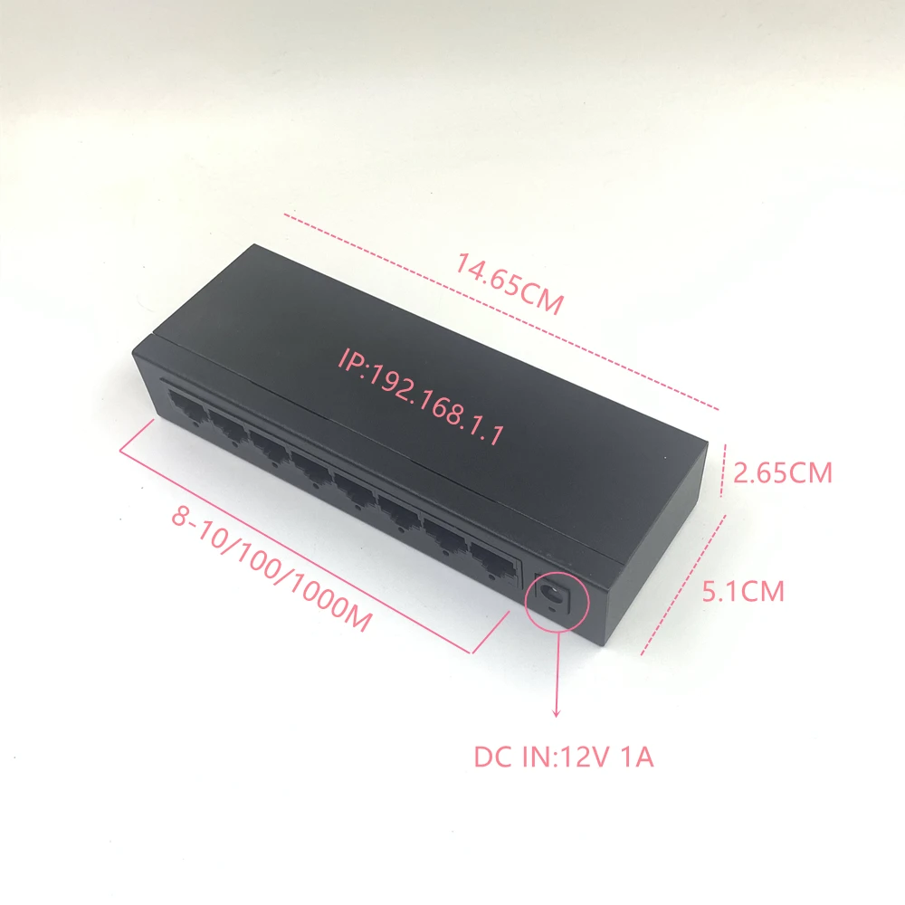 8-port 1000M managed switch VLAN/DHCP/LACP/IGMP Ethernet 10/100/1000Mbps Switch 192.168.1.1 gateway HUB | Компьютеры и офис