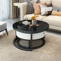 Nordic 2pcs Living Room White Coffee Tables 6