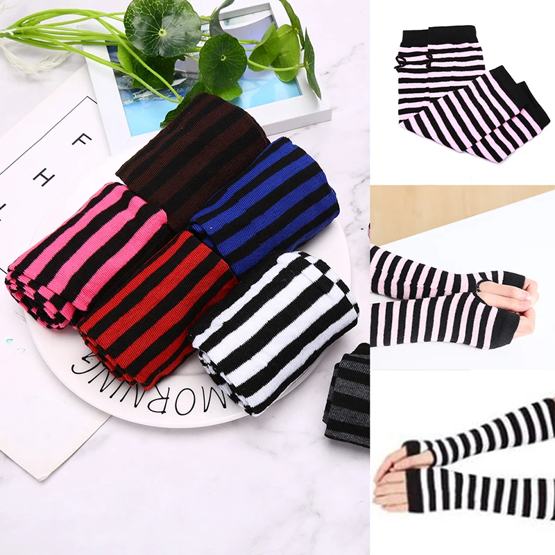 

Winter Autumn Wrist Arm Hand Arm Warmers Knitted Sleeve Warm Fingerless Mitten