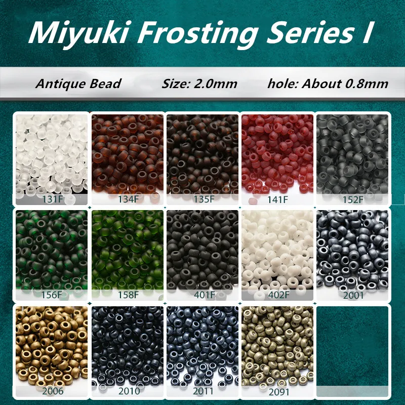 

2mm 100pcs Japanese Miyuki Frosted Series Glass Rice Beads Are Used To Make Jewelry Charm Bracelet Necklace DIY Accessories