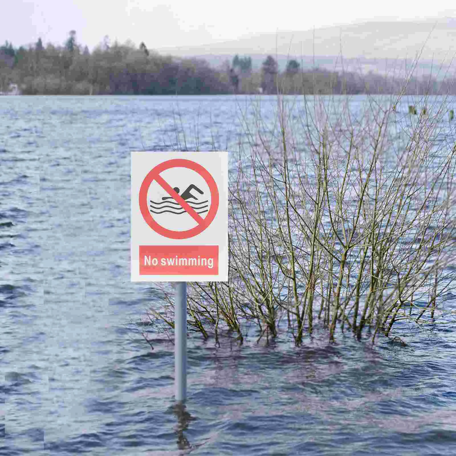 

Warning Sign Pool Side Decoration Safety Signs Caution Danger Decal Label Decals Bottom Rules No Swimming Pools