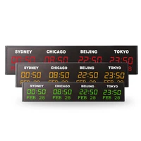 world time and date converter wall clock led time zones digital world clock