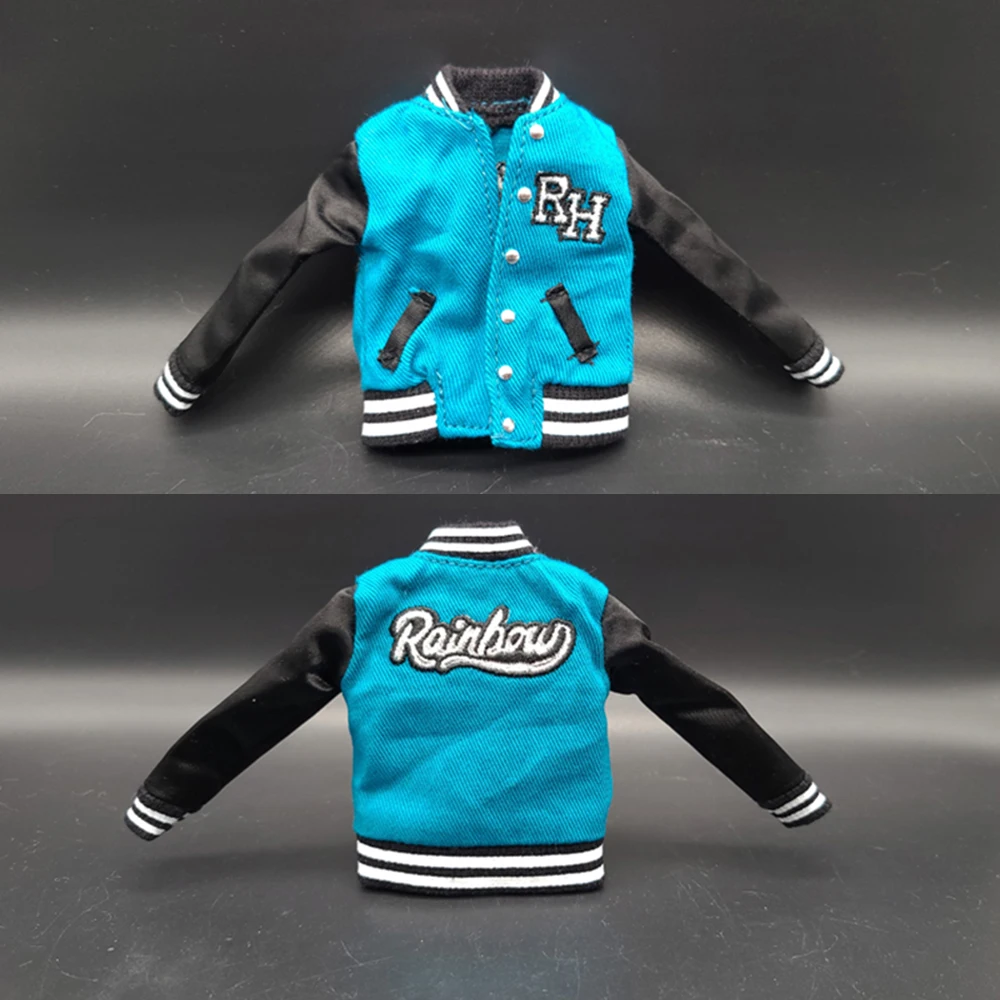 

1/6 Scale Men's Casual Long Sleeve School Baseball Uniform Jacket Coat Model for 12 inches Action Figure