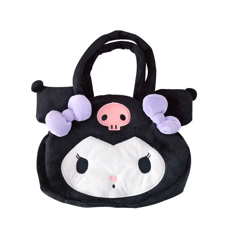 

Sanrio Plush Shoulder Bag Handbag Toy Mobile Phone Bag Cartoon Kuromi Cinnamorroll Schoolbag Plush Backpack Doll Girl Gift