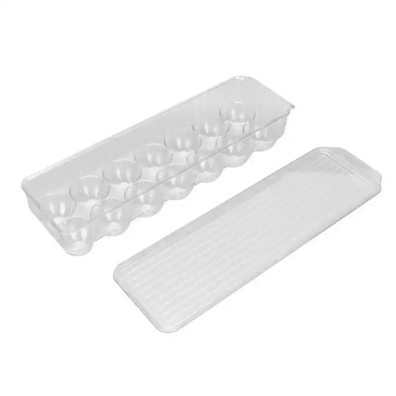

14 Grid Egg Holder Plastic Egg Storage Box Storage Container Egg Tray Organizer for Refrigerator