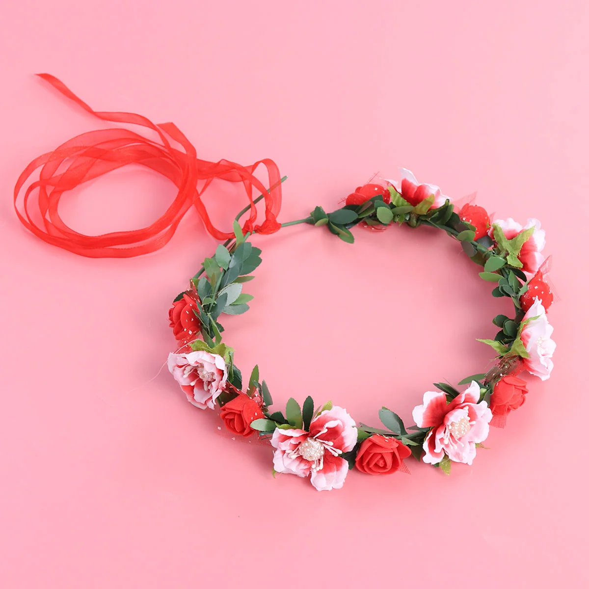 

Flower Headband Wedding Girl Floral Hair Bridal Headpiece Girls Wreath Headbands Bride Baby Garland Accessory Women Flowers