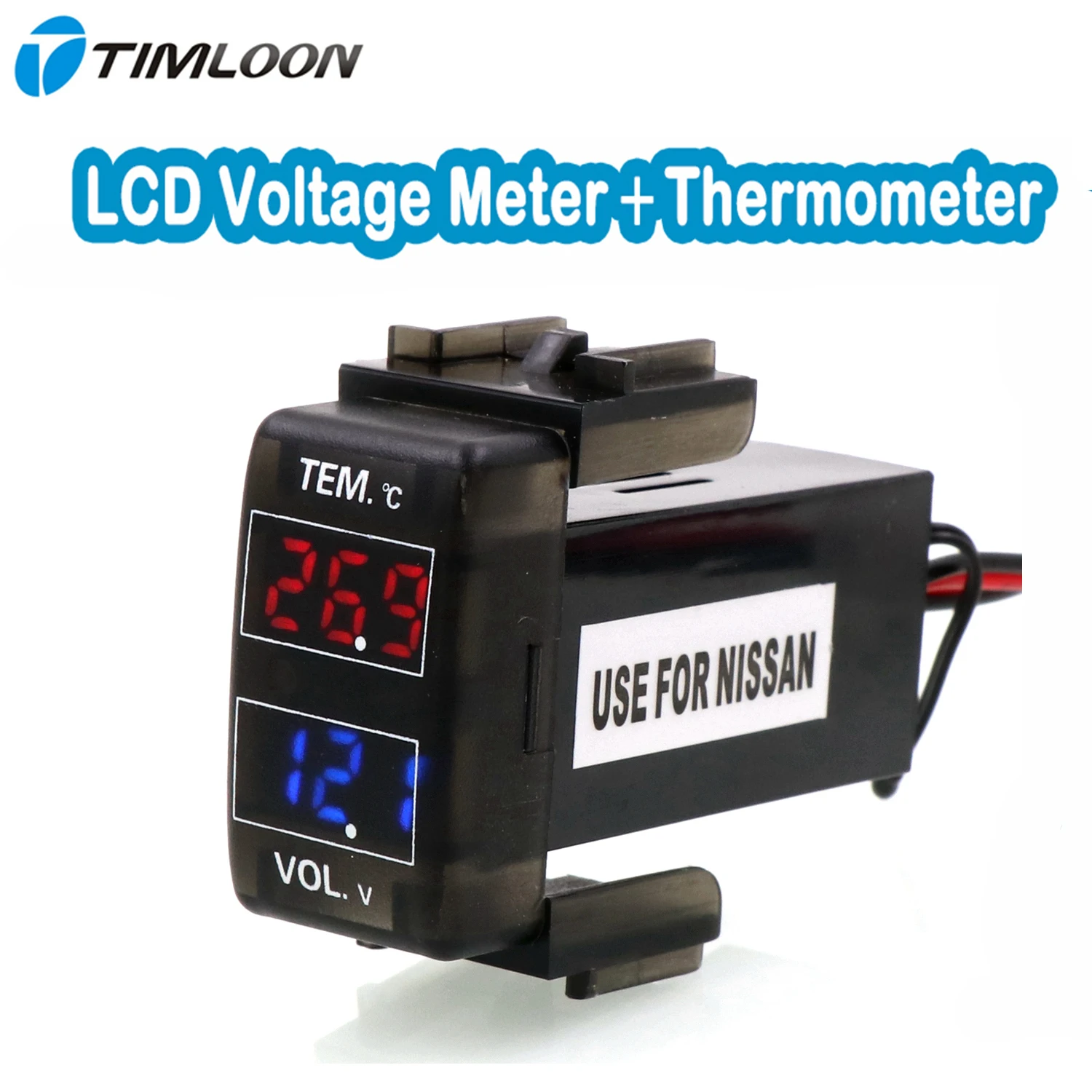 

Автомобильный вольтметр, внутренний дисплей температуры, монитор батареи для NISSAN, Qashqai, Tida, X-trail, Sunny, NV200